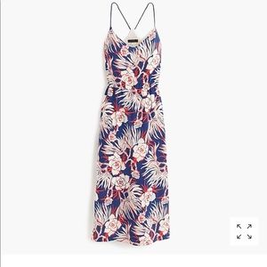 J Crew Carrie Floral Dress Size 4p Strapless hilow